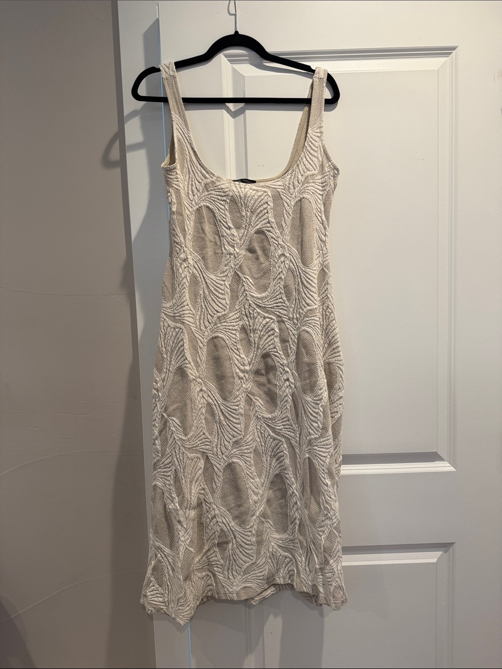 Elegant Cream Knit Tank Dress - size M